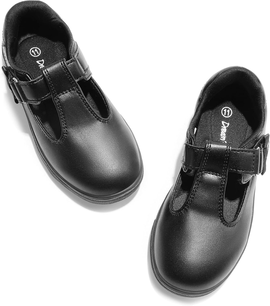 Girls Mary Jane Toddler School Shoes | Girl Uniform Arch Support T-strap Sneakers Dress Flats for Casual Daily Wear