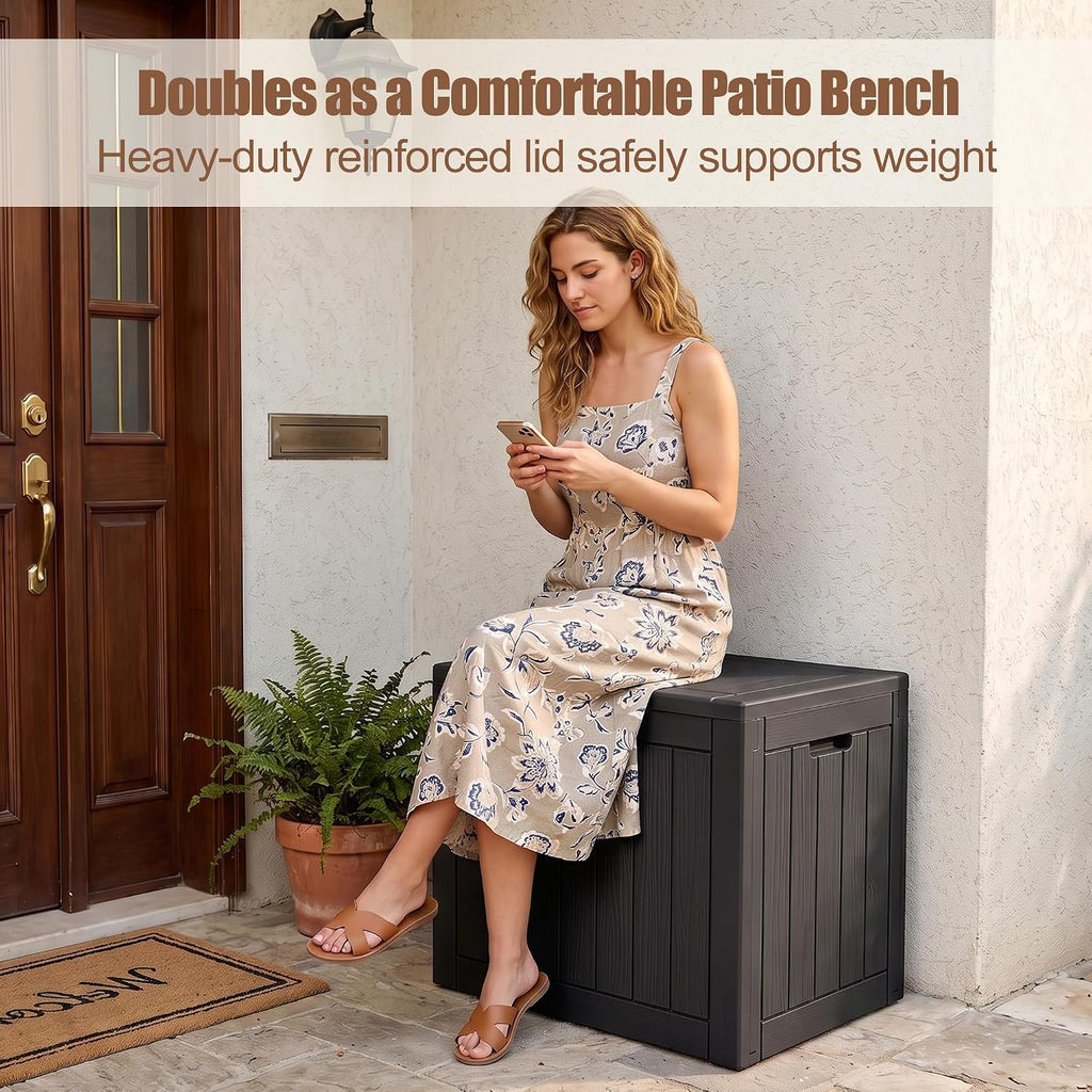 Package Delivery Boxes for Outside, 40 Gallon Outdoor Storage Box | Waterproof & UV Protected, Parcel Drop Box for