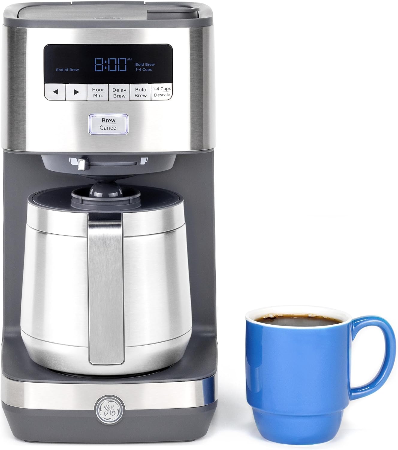 Drip Coffee Maker With Timer | 10-Cup Thermal Carafe Coffee Pot Keeps Coffee Warm for 2 Hours | Adjustable Brew