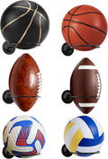 Basketball & Sports Ball Holder - Wall Mount Display Storage for Basketball, Soccer, Volleyball, Football, Rugby