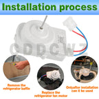CDDCWZ (Upgraded) 242018304 242018301 Condenser Fan Motor fits for Electrolux Frigidaire, Replace 297279502 AP6891872 PS12728810 FFHS2622MBA