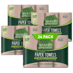 Unbleached Recycled Paper Towels, 6 Rolls, 4-Pack
