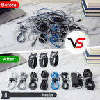 Nettbe 60 PCS 6 Inches Reusable Cable Ties, Adjustable Cord Straps Wire Organizer Cord Wrap and Hook Loop Cable Management