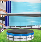 1200FT Winter Pool Cover Seal for Above Ground Pools, Stretchable Pool Cover Wrap Stretch Film Cling,Heavy Duty