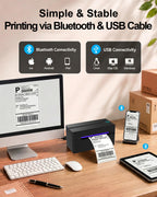 Bluetooth Thermal Label Printer,4x6 Shipping Label Printer