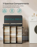 Bamboo Laundry Hamper with Lid, 39.6-Gallons, with Handles