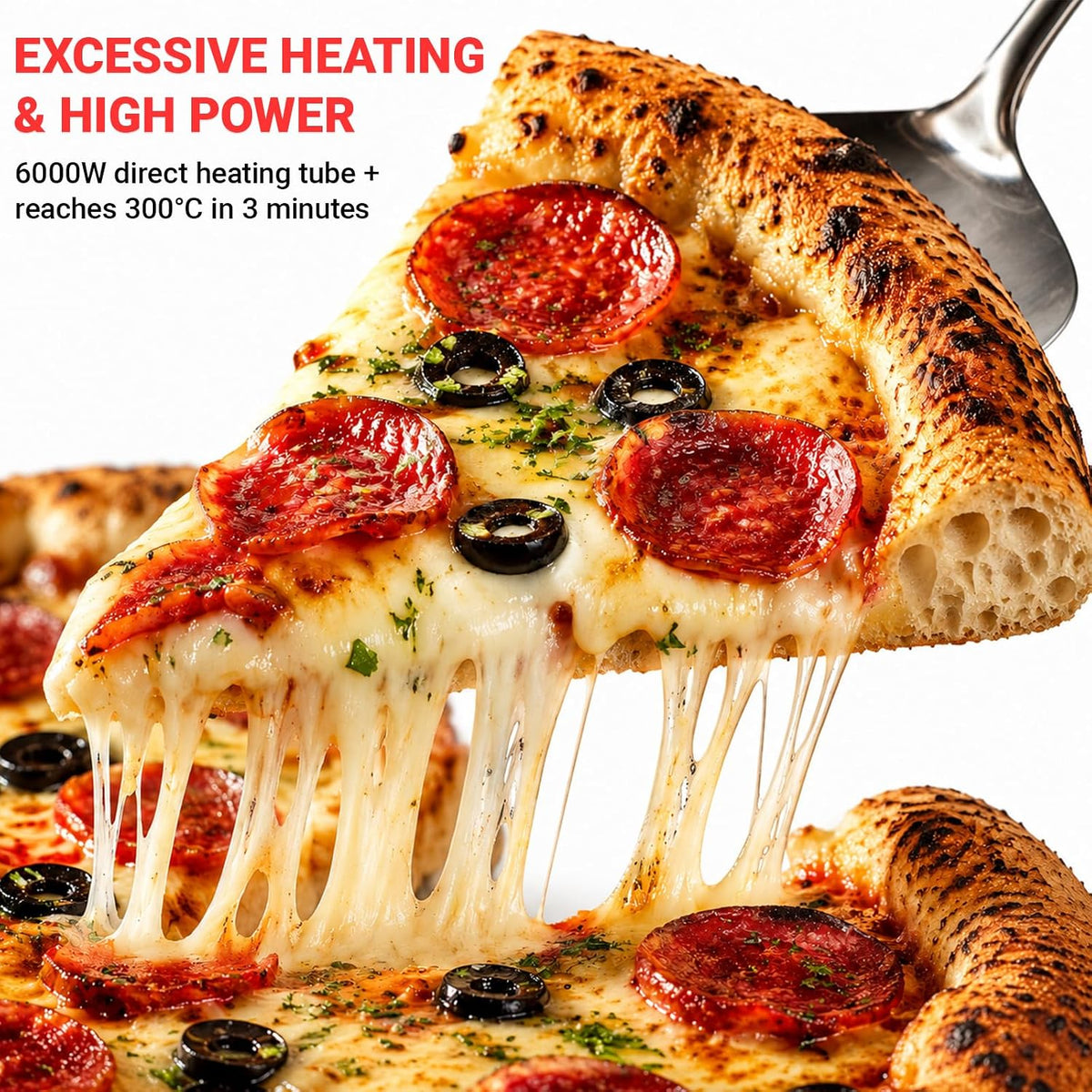 6KW Countertop Conveyor Pizza Oven 12 Inch 220V