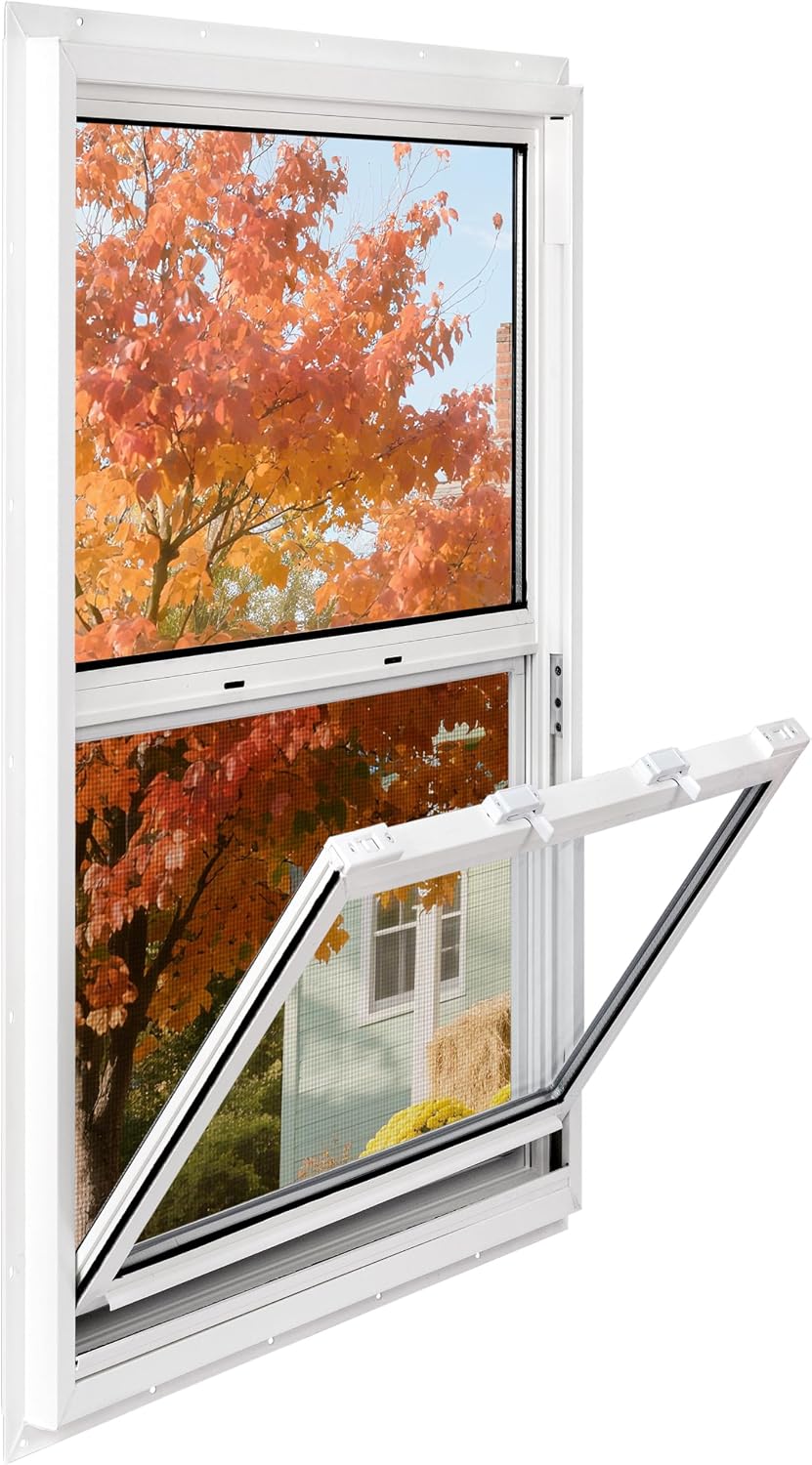Vinyl Single Hung Sliding Window 30" x 54" White