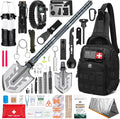 Survival Kit, 250 Pcs, Emergency Gear and Supplies, First Aid, Bug Out Go Bag, EDC, Molle System Backpack, Hiking