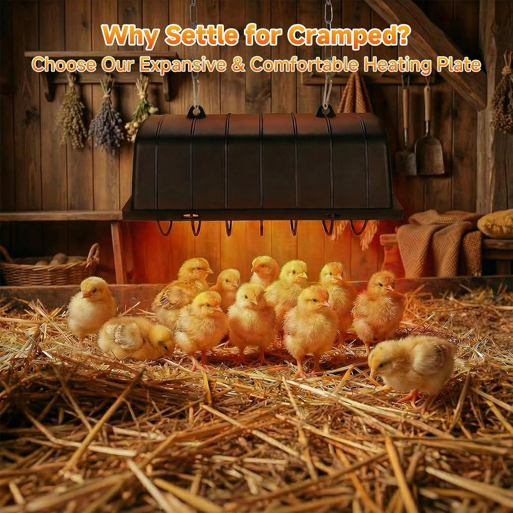 300W Heat Lamp for Chickens Brooder Heater 2PCS Chicken Coop Heater Upgraded 12000H Carbon Fiber Bulbs Adjustable 2