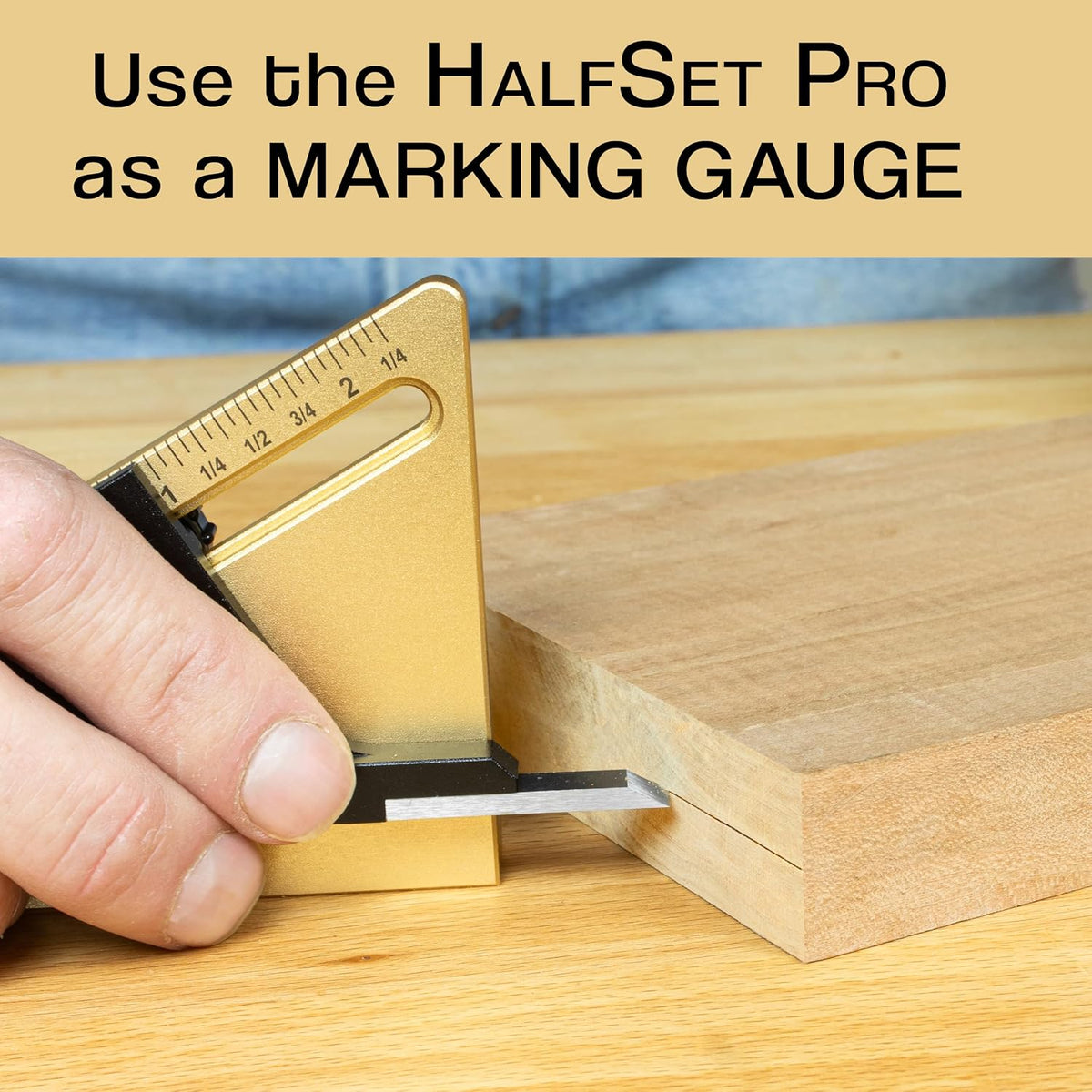 HALFSET PRO Precision Center Gauge Find Exact Half Thickness