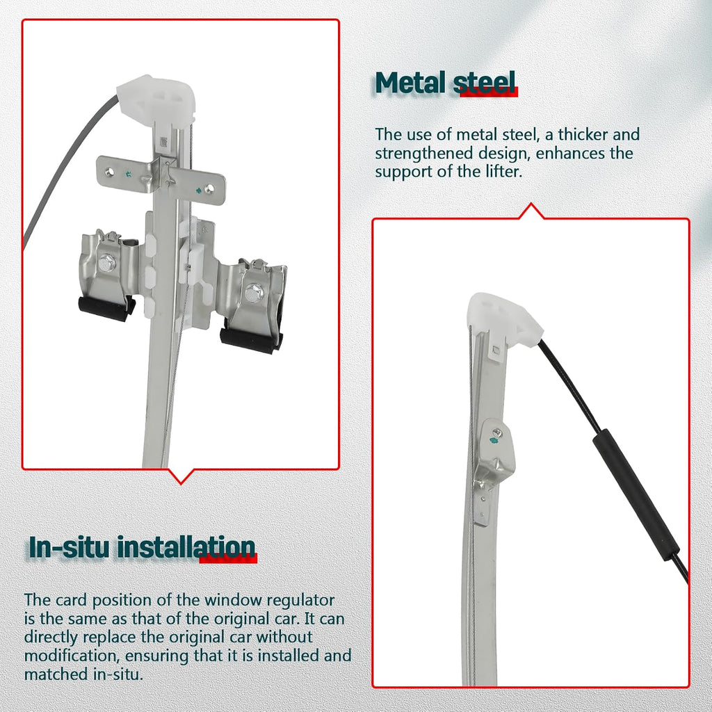 FINDAUTO 741-073 Power Window Regulator fit for 2005-2010 for Dodge Dakota