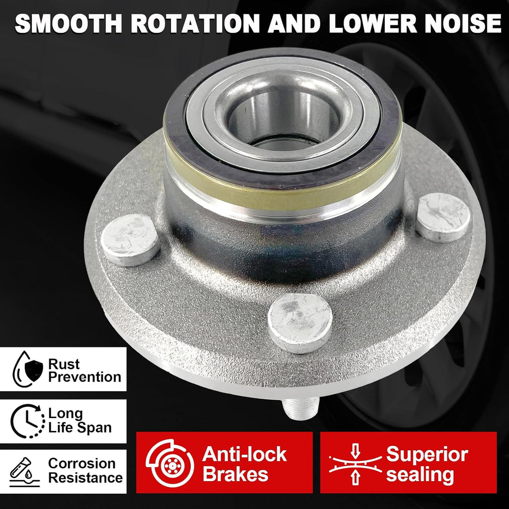 Pair 513224 Front Wheel Bearing Hub Assembly Compatible with Chrysler 300 2005-2014, for Dodge Challenger 2008-2014, Charger 2006-2014, Magnum 2005-2008, 5 Lug w/ABS
