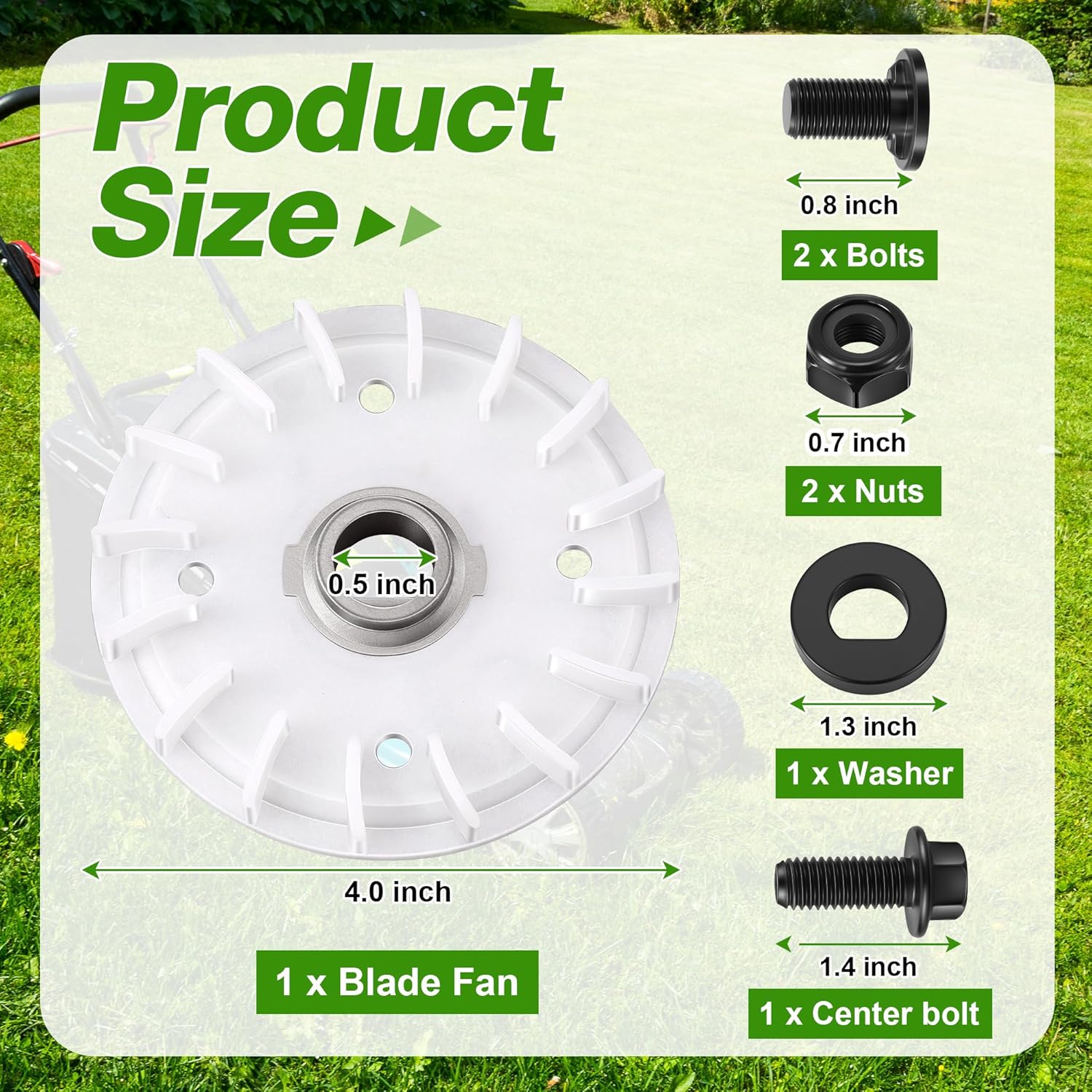 Lawn Mower Blade Part Kit, Compatible with EGO Dual Blades | Bolts, Nuts & Washer Replacement Kit, Compatible with