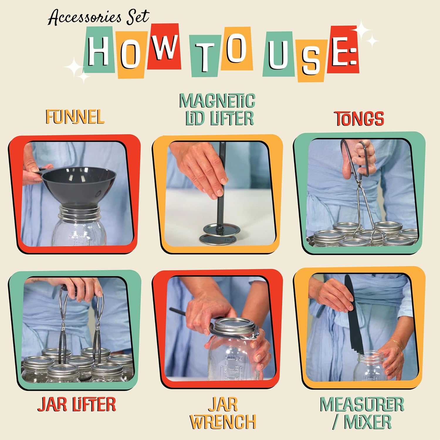 20 Quart Stainless Steel Canning Pot Set. Includes Canning Rack, Tongs, Jar Lifter, Funnel, Wrench, Lid Lifter