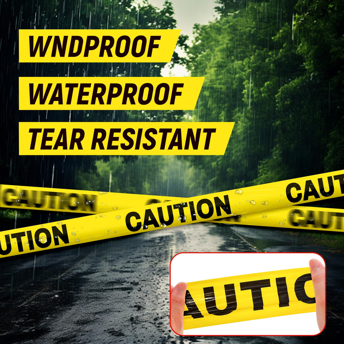 Caution Tape Roll, 3 Inch x 1000FT, Halloween Decor