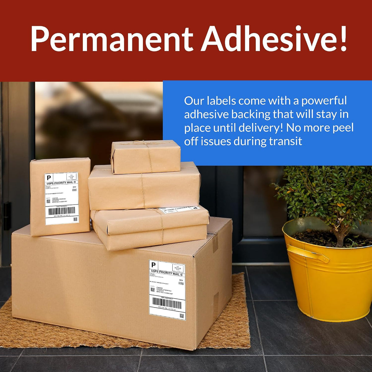 4x6 Thermal Shipping Labels Waterproof, Compatible with Rollo Zebra