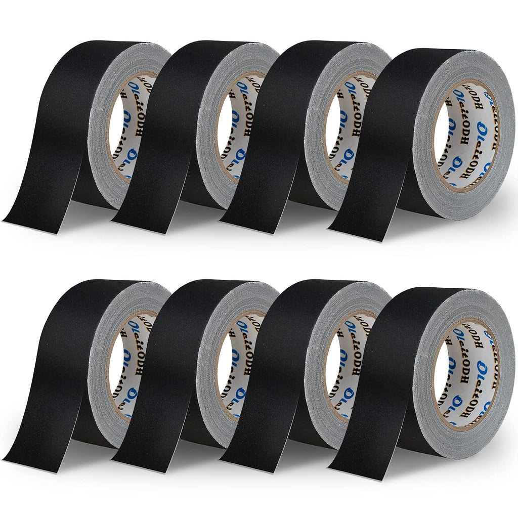 Black Gaffer Tape, 30 Yards x 2 Inch Wide, 8 Pack