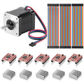Tellegloww 9 Pcs Compatible with 3D Printer/CNC Nema 17 Stepper Motor A4988