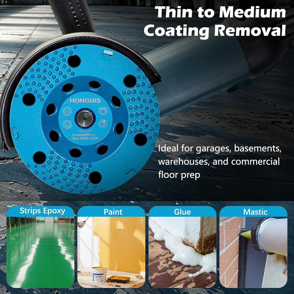 5" PCD Vacuum Brazed Cluster‑Dot Diamond Cup Wheel for Concrete