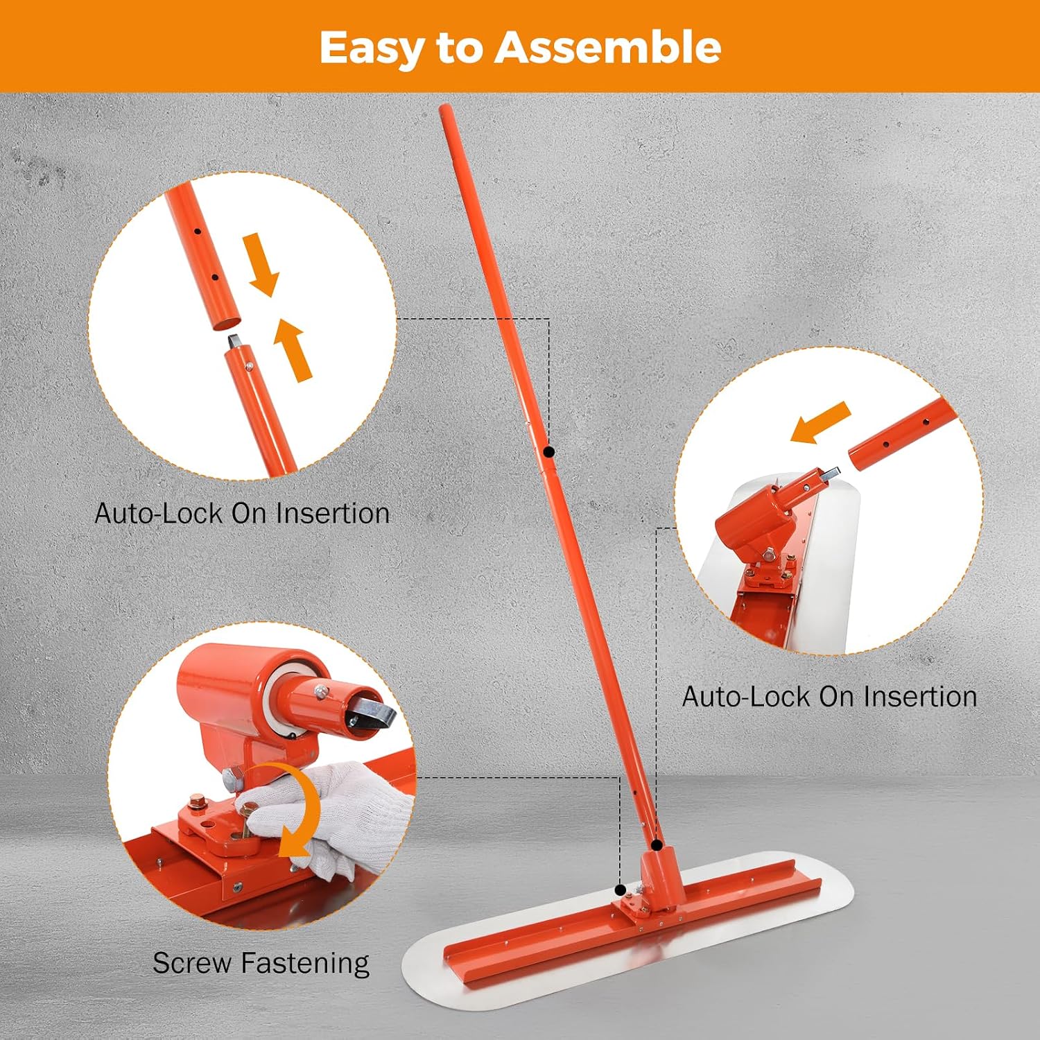 Bull Float, Concrete Tools Kit with 48 * 12 Inches Scraper | Stainless Steel Bullfloat Concrete Trowel, 181 in Cement