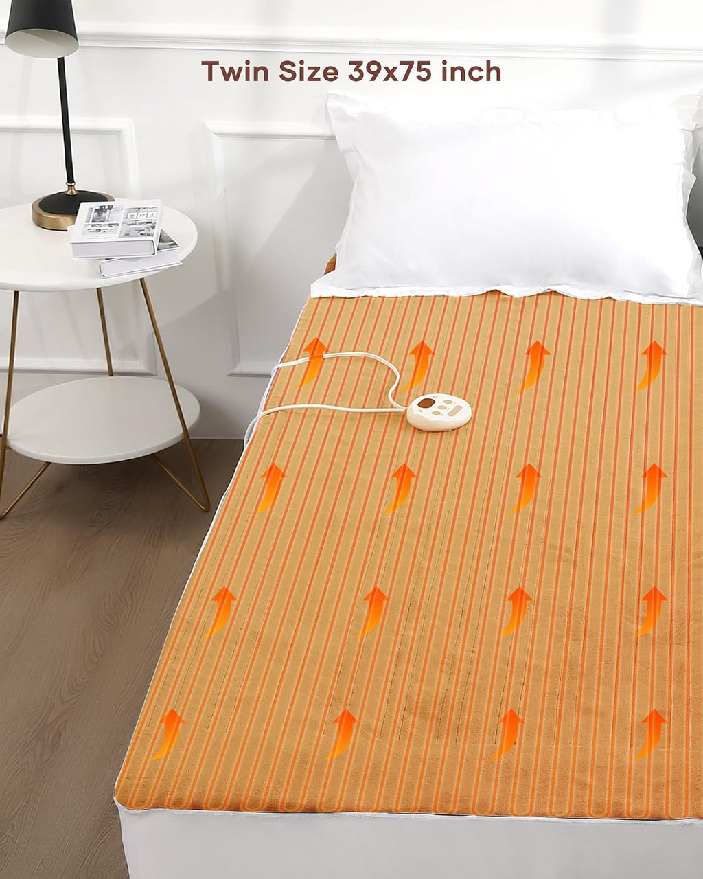 Heated Mattress Pad Twin Size Comfort Coral Fleece 10 Heating Levels & 10H Auto Shut Off, Electric Bed Warmer Pad