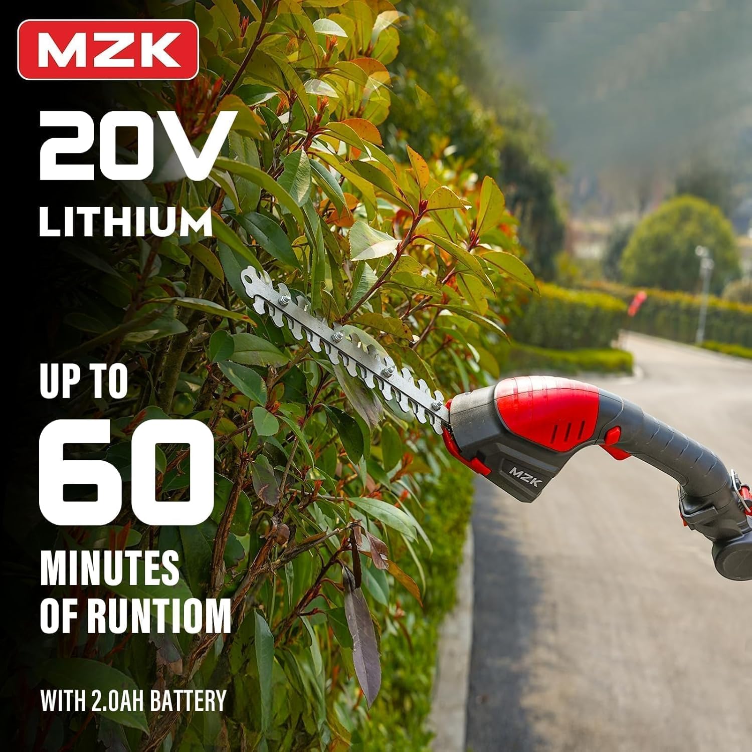20V 2-in-1 Pole Hedge Trimmer & Grass Shear, 13-Foot Reach | Multi-angle cordless trimmer with extension pole for