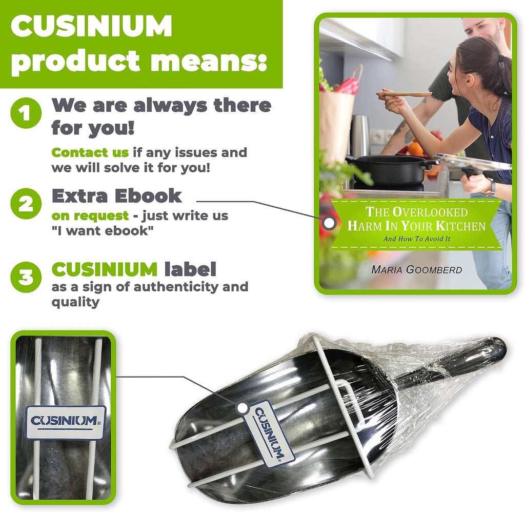 24 oz Aluminum Ice Scoop with Holder