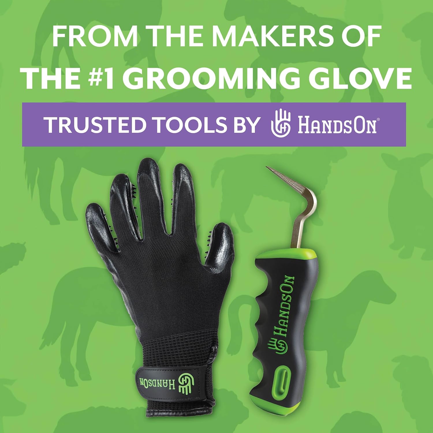 Handson Hoof Pick - Horse Grooming Supplies for Daily Cleaning & Maintenance - Metal Pick w/Hoof Filer for Horses