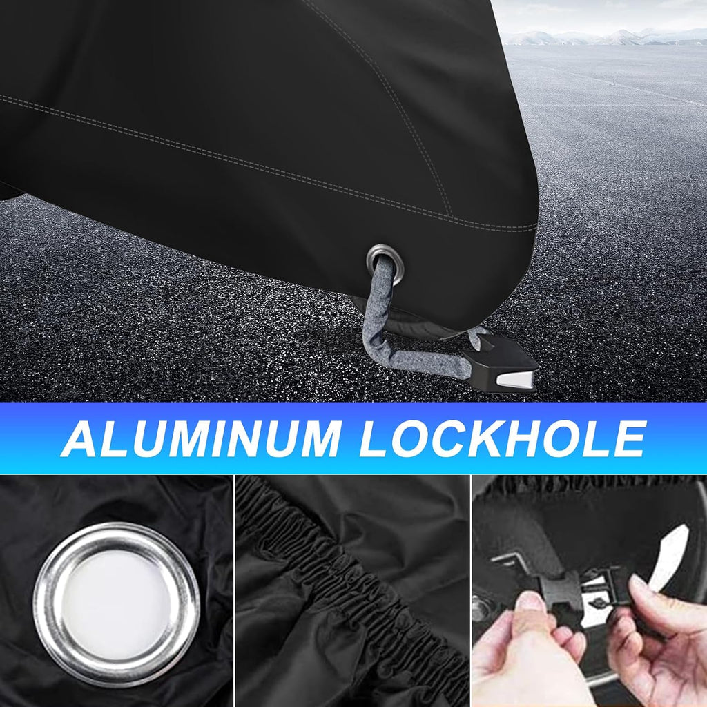Motorcycle Cover All Season Waterproof Sun-Proof Outdoor | Fits up to 108'' Motorcycle Covers, Fits for Harley