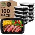 Meal Prep Containers with Lids 32oz 100 Pack (200 Piece)