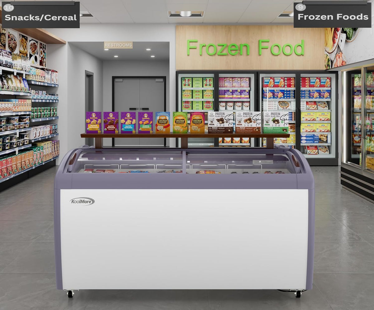 MCF-16C Commercial Ice Cream Freezer Display Case, 16 Cu. Ft, White
