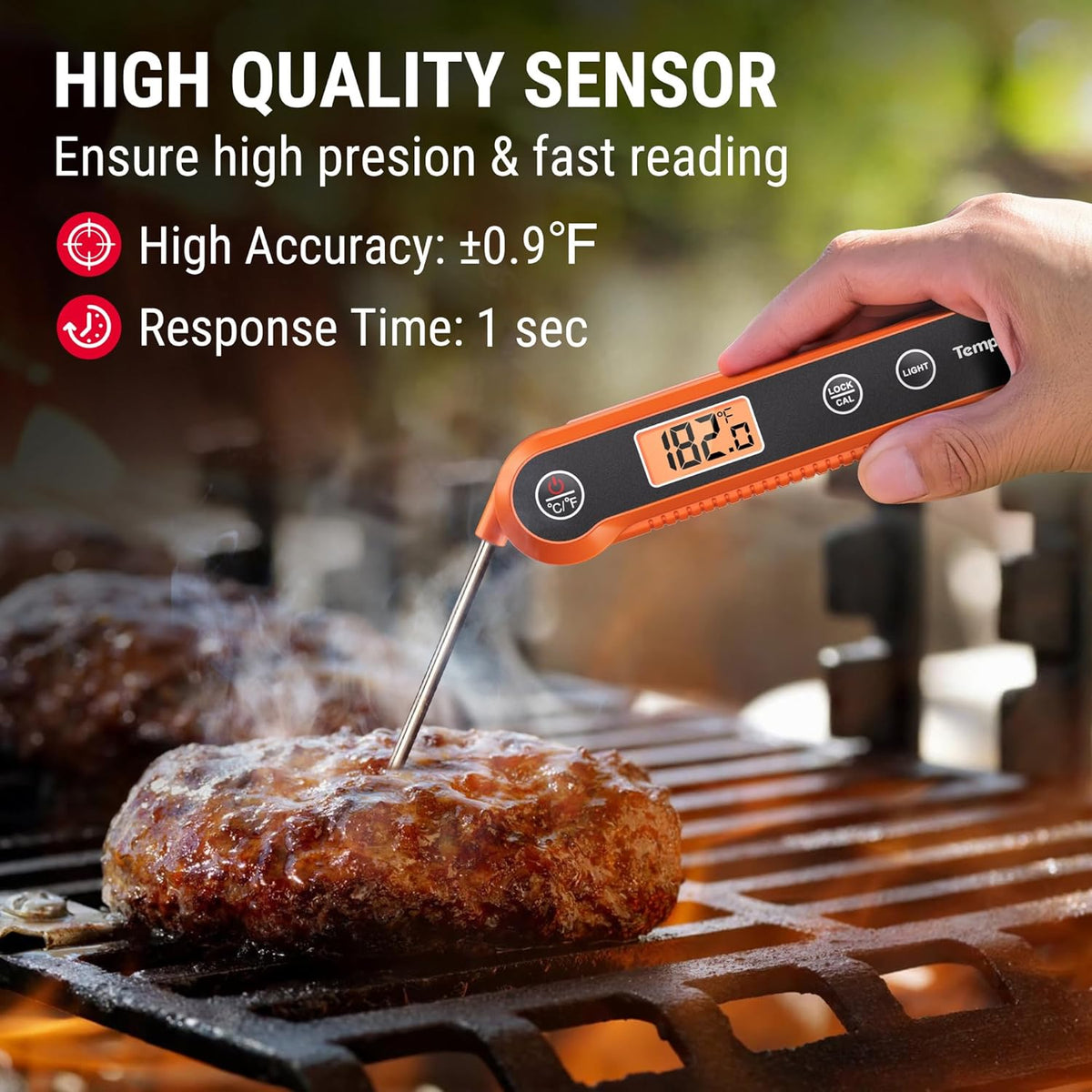 TempSwift 1 Sec Meat Thermometer Digital for Kitchen Cooking Food