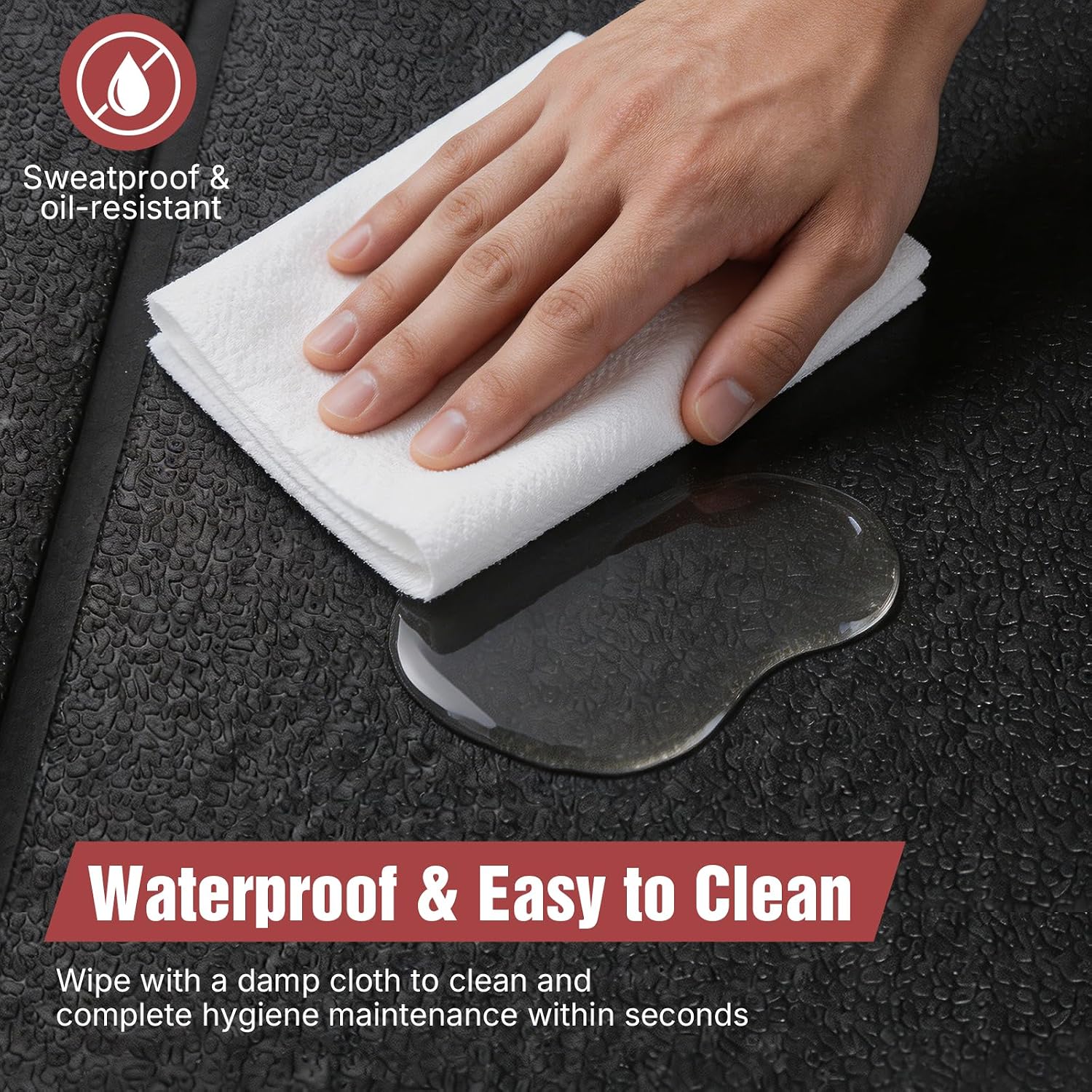 Treadmill Mat for Floor Protection, 68" × 29" Heavy Duty Exercise Equipment Mat for Home Gym, Anti-Slip Shock