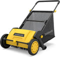 Push Lawn Sweeper Yard Leaf Collector 21" Leaves Picker for Grass Cleanup