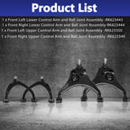 HAWK BROTHER Control Arm, Front Lower Upper Suspension Kit