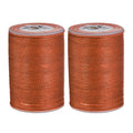 Round Leather Sewing Waxed Thread Polyester Wax String, Burnt Orange