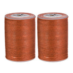 Round Leather Sewing Waxed Thread Polyester Wax String, Burnt Orange