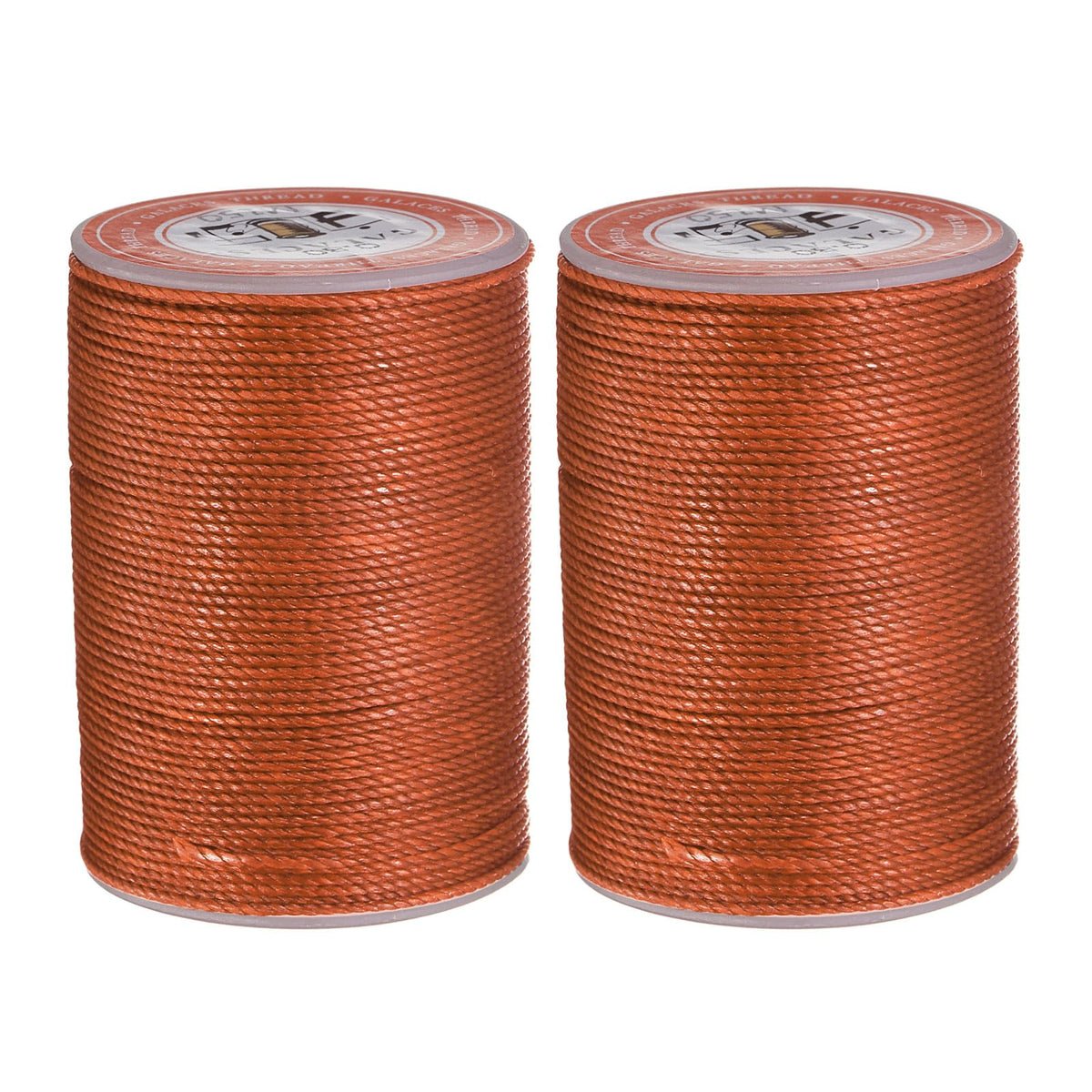 Round Leather Sewing Waxed Thread Polyester Wax String, Burnt Orange