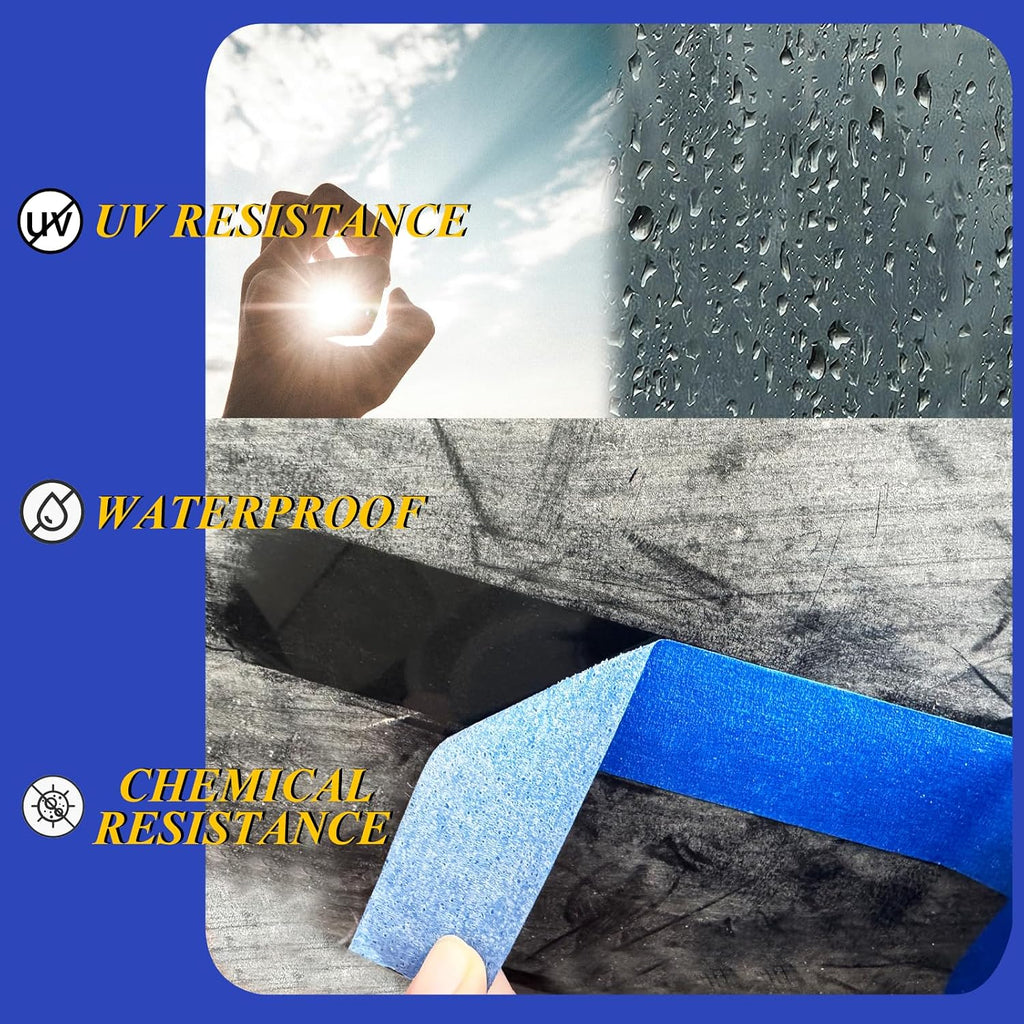 Professional Painters Tapes 2 Inch Wide (1.88 In x 60.1 Yds x 6 Rolls =360.6 Yds ), Blue Masking Tape, Paint Paper