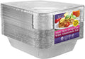 Aluminum Pans With Lids Half Size 9x13 Extra Heavy Duty, Disposable Foil Pans For Baking (25 Sets)
