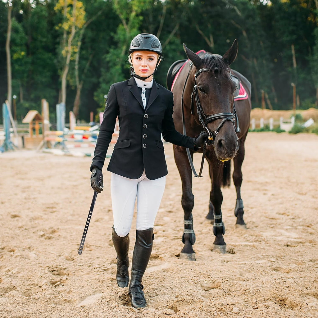 Rubber Whip Riding Crop for Horseback Riding, Durable Non-Slip Handle, Lightweight Equestrian Training Crop