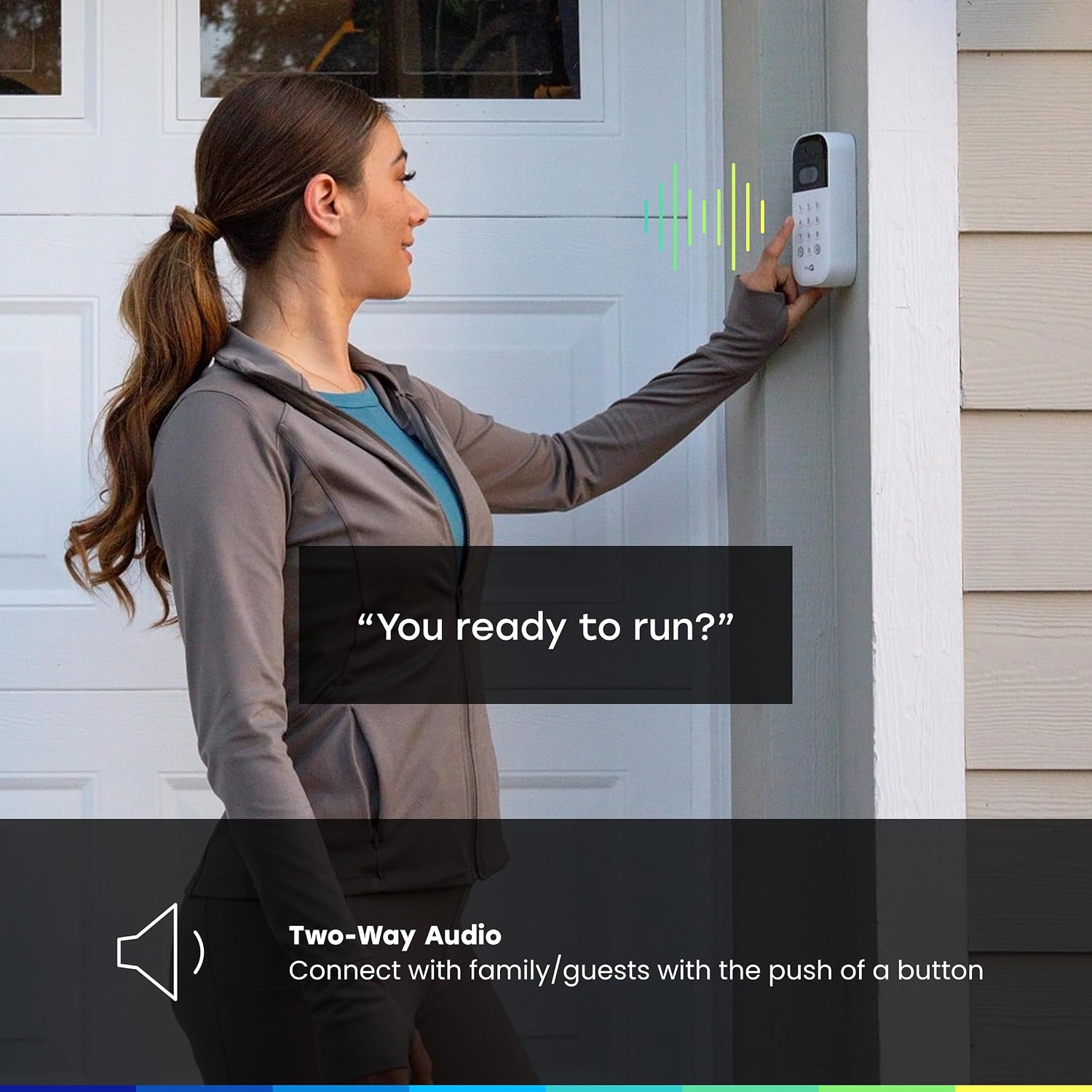myQ Smart Garage Door Video Keypad with Wide-Angle Camera,Customizable PIN Codes,and Smartphone Control–Take Charge