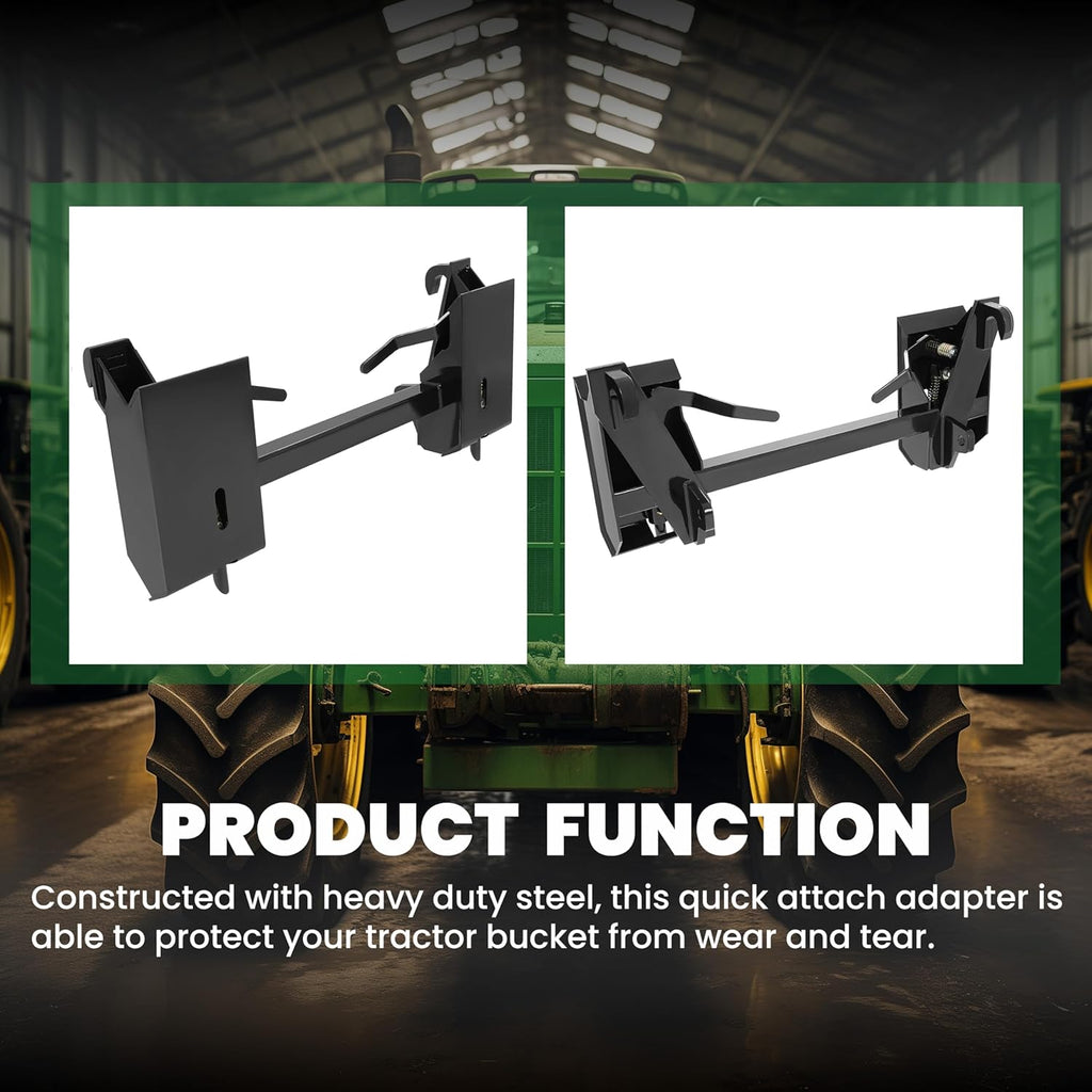 4000Lbs Universal Quick Attach Skid Steer Adapter Bucket Latch Compatible with Global John Deere Loaders Skid Steer