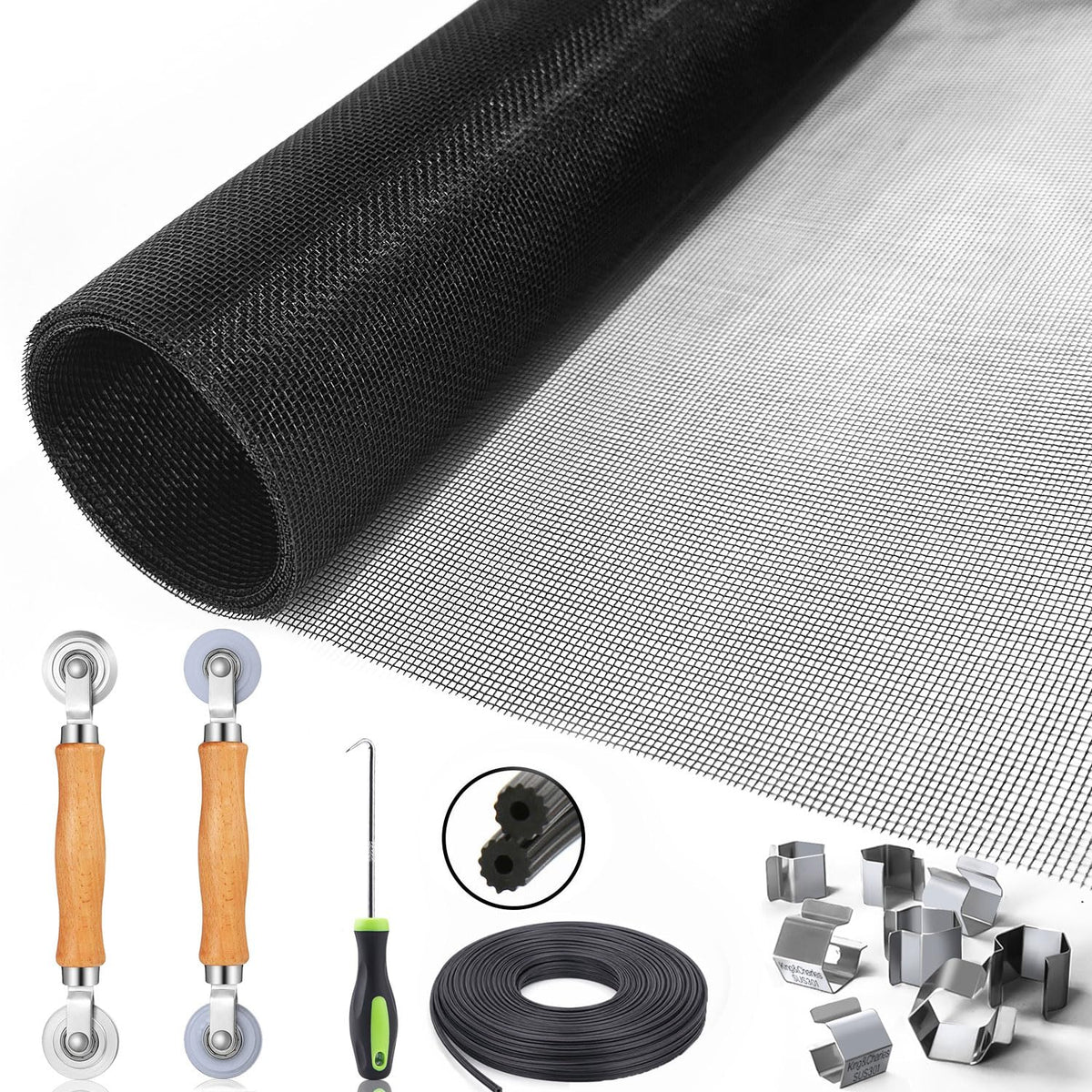 Window Screen Replacement, 6in1 Window Screen Door Repair Kit