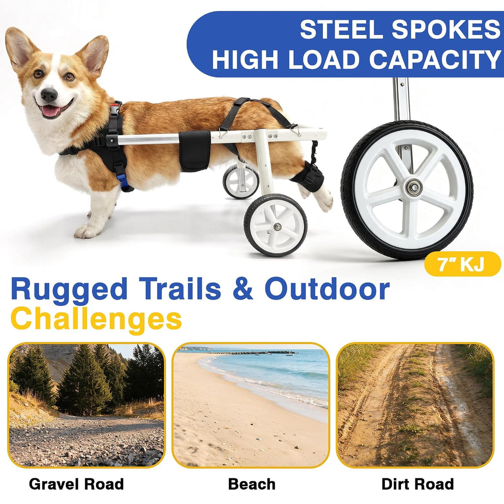 Dog Wheelchair for Back Leg Dog, 16–21L 7–11H,Rear Legs Support