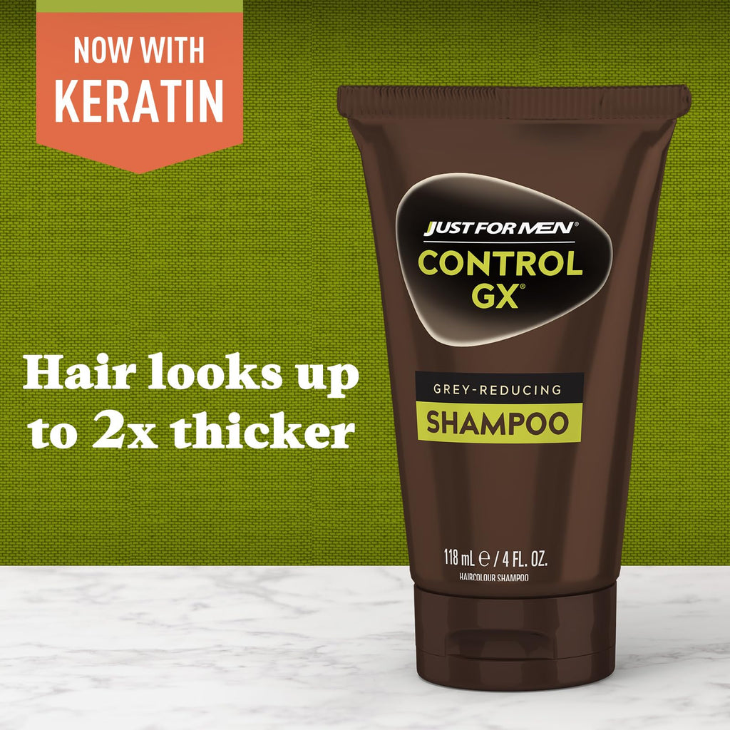 Control GX Gray Reducing Shampoo, Keratin, 4 Fl Oz (3 Pack)