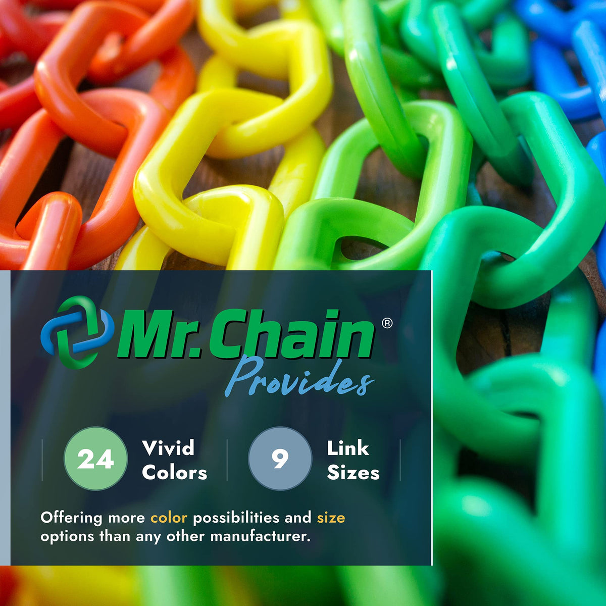 Mr. Chain 1" x 25' Silver Plastic Safety Chain 10008-25 - 1 Each