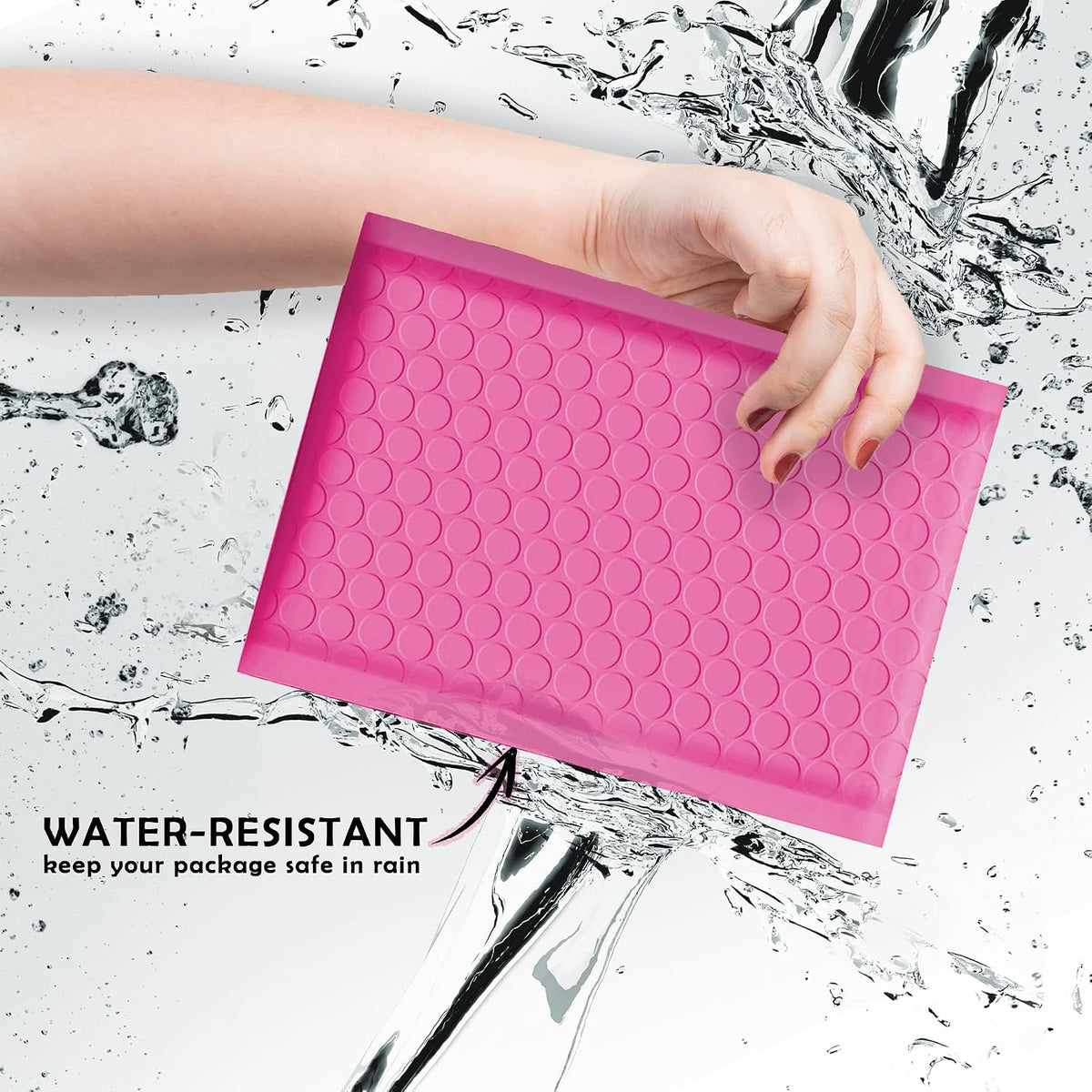Hot Pink Poly Bubble Mailers 4x8 50 Pack Usable 4x7