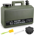 5.3 Gallon Camping Water Jug, BPA Free Portable Water Container with Spigot & Extension Tube, Space Saving Flat Water
